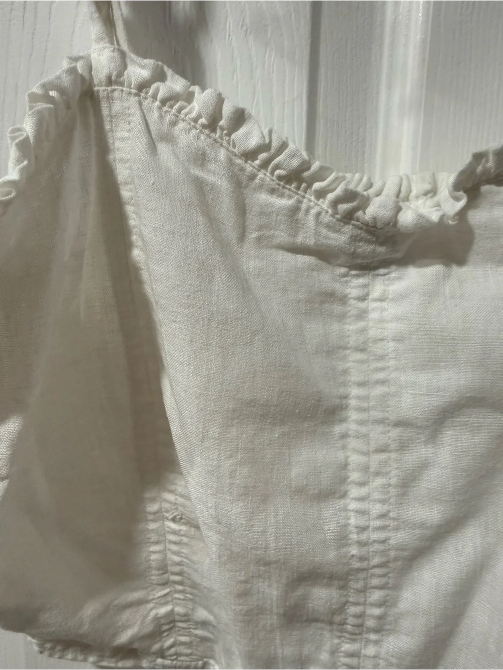 aerie boho White Smocked Tank Top